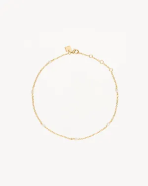 14k Solid Gold Peaceful Wanderer Anklet