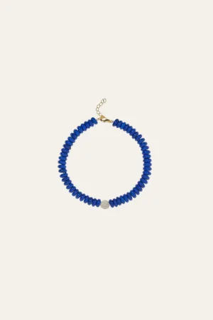 8,3 mm lapis bead anklet