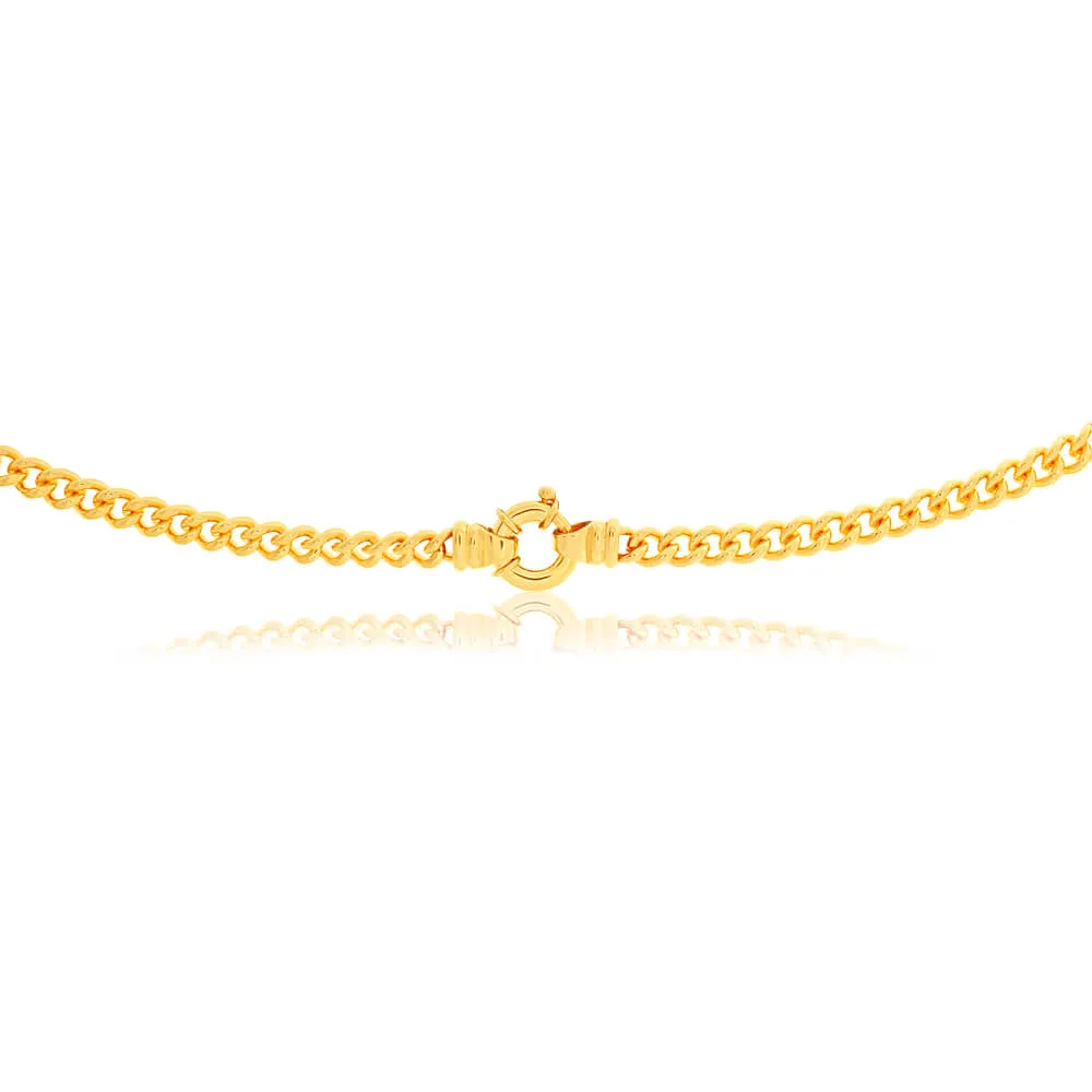 9ct Yellow Solid Gold 180 Gauge Boltring Curb Chain