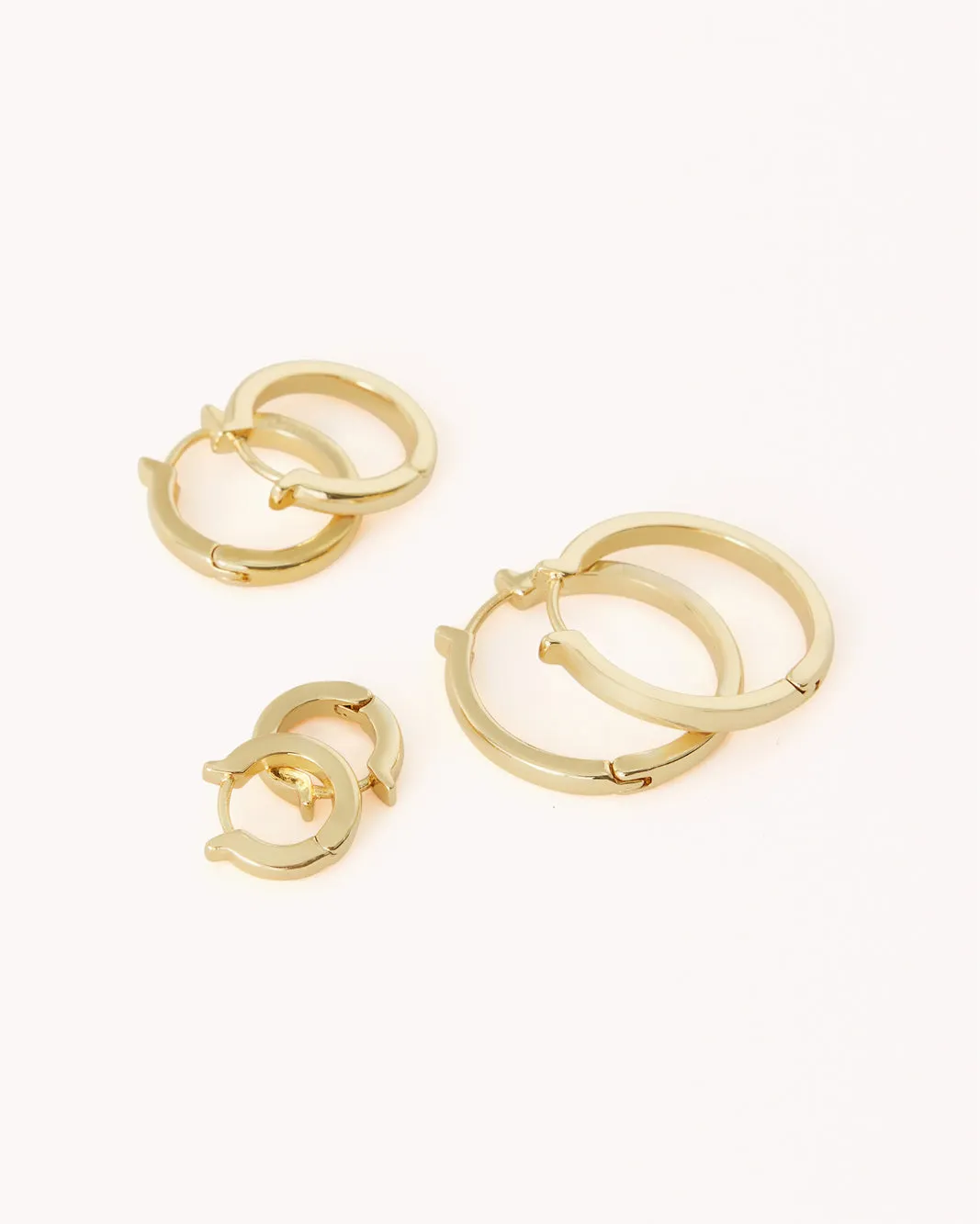 ADELINE EARRING 3 PACK - GOLD PLATED 18K