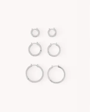 ADELINE EARRING 3 PACK - STERLING SILVER