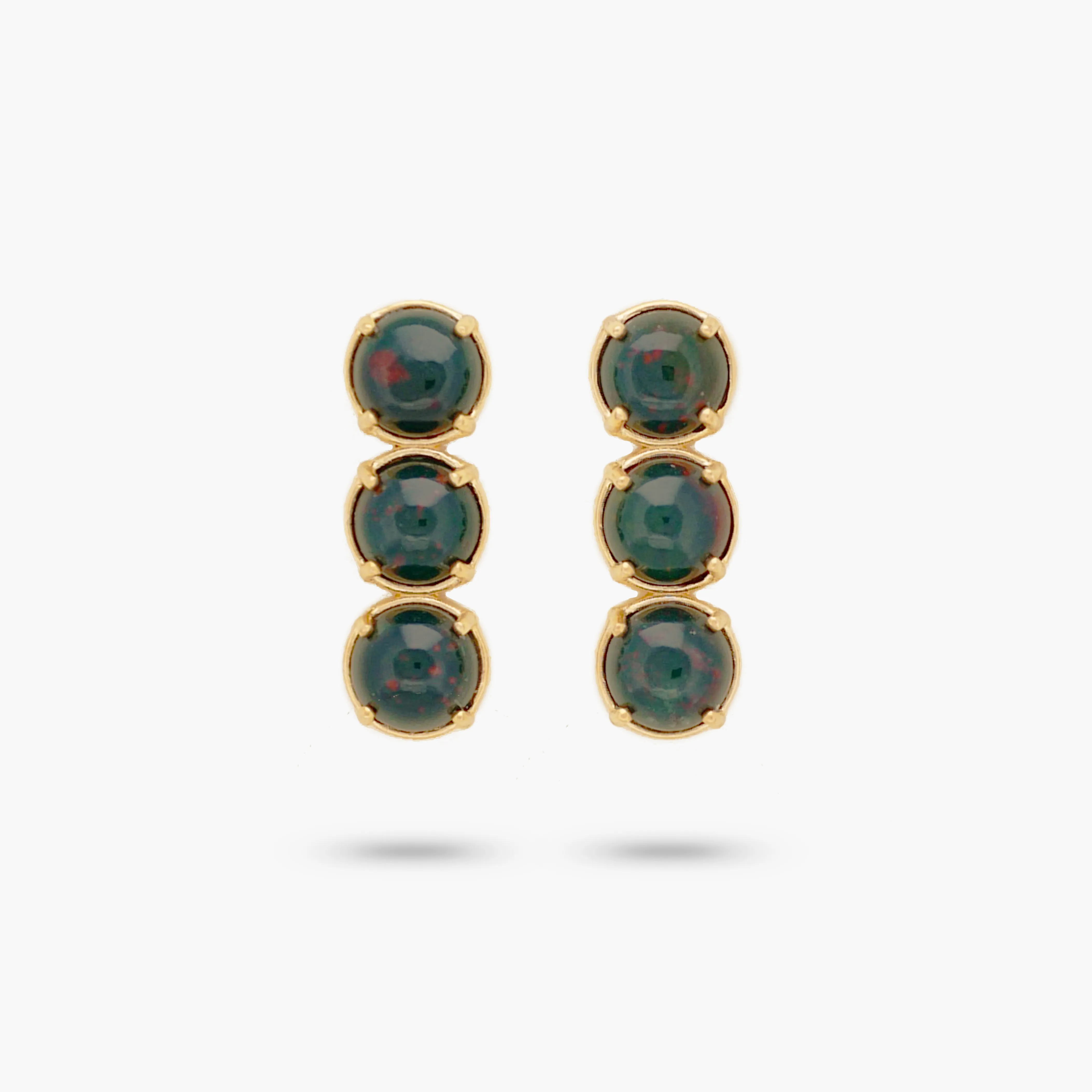 Amare Wear Triple Bloodstone Statement Earring