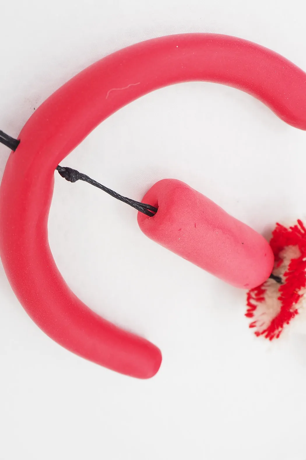 Arched Sky Tassel Necklace in Red