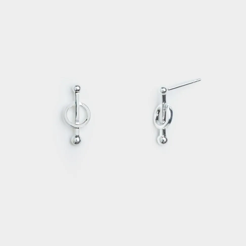 Ava Knot Circle Bar Studs