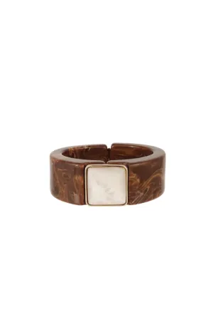 Brown Arty Bis Bracelet with Mother of Pearl