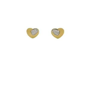 BUBBLE HEART DIAMOND STUDS