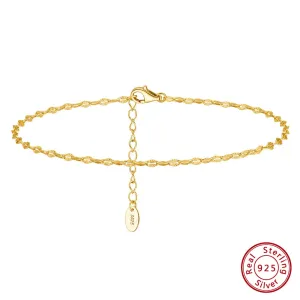 Butterfly Chain Anklets, 2mm (14k Gold Plated | 925 Sterling Silver )