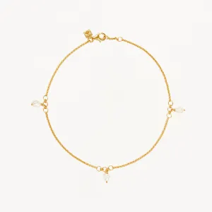 By Charlotte Grow with Grace Pearl Anklet, Gold