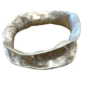 Chunky silver bangle