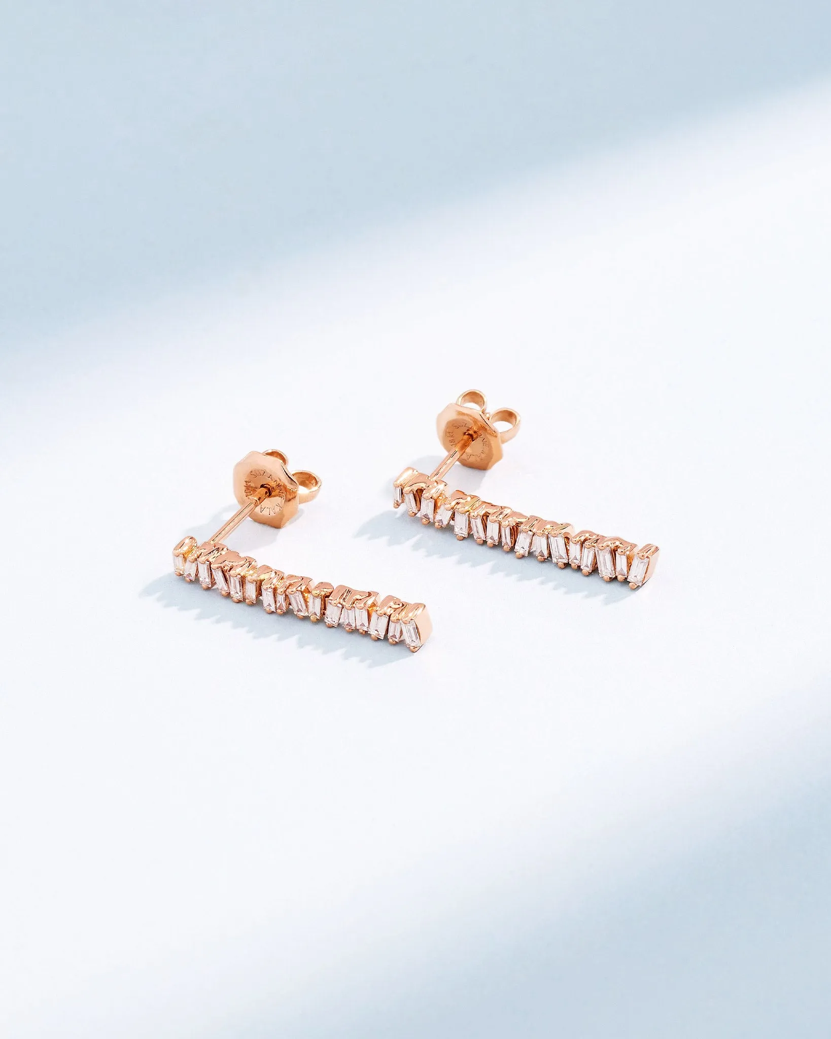 Classic Diamond Mini Tennis Drop Earrings