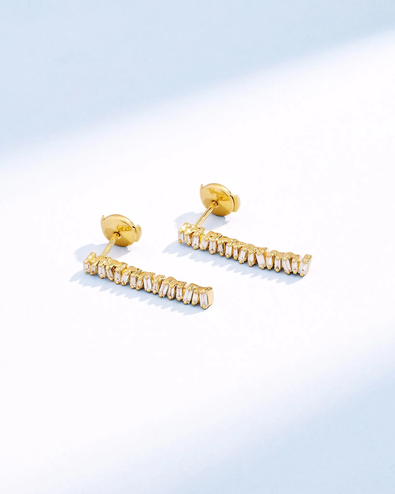 Classic Diamond Mini Tennis Drop Earrings