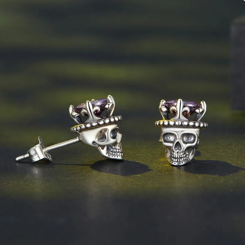 Classic King of Skull Stud Earrings