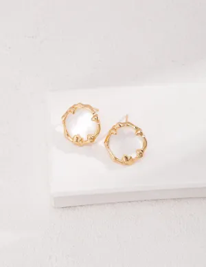 Classic Mother-of-Pearl Stud Earrings