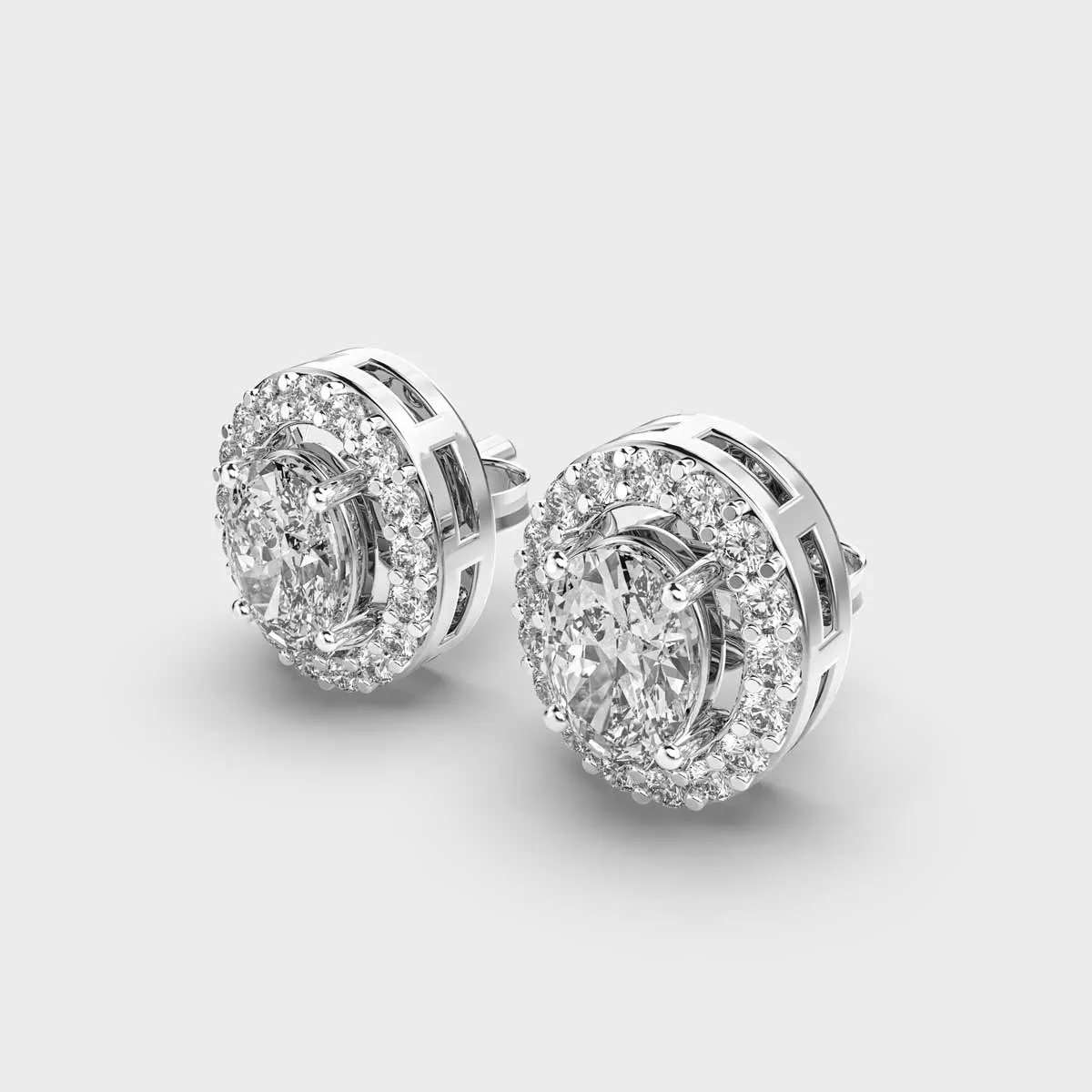 Classic Oval Diamond Studs