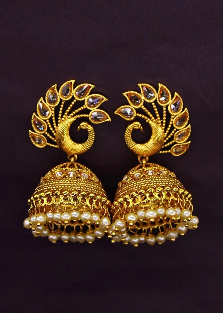 CLASSIC PEACOCK JHUMKI