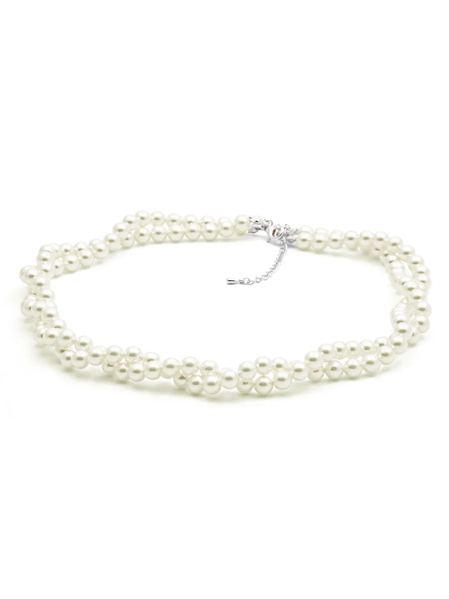 Classic Pearl Twisted Necklace