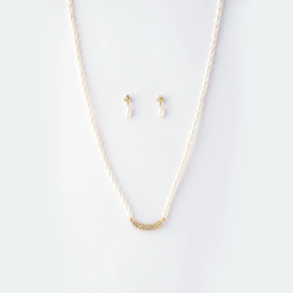 Classic Real Pearl Necklace Set