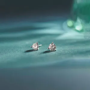 Classic Small Solitaire Earrings