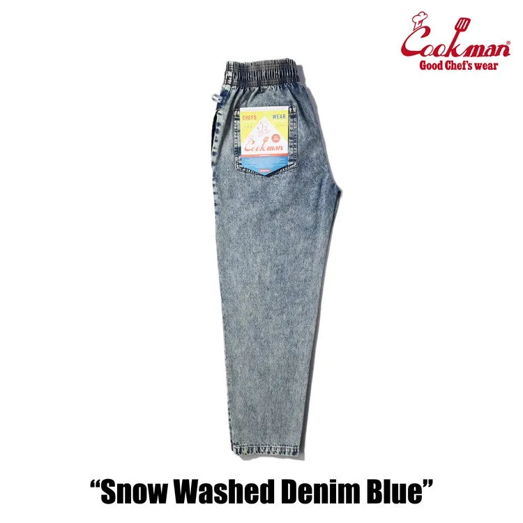 Cookman Chef Pants - Snow Washed Denim : Blue