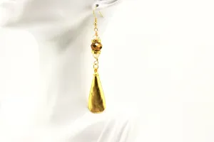 Crystal and Gold Teardrop Earrings