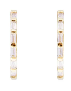 Crystal Baguette Maxi Hoops