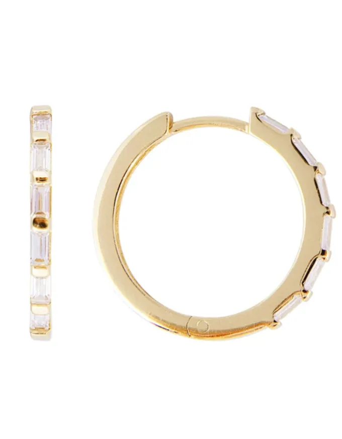 Crystal Baguette Maxi Hoops