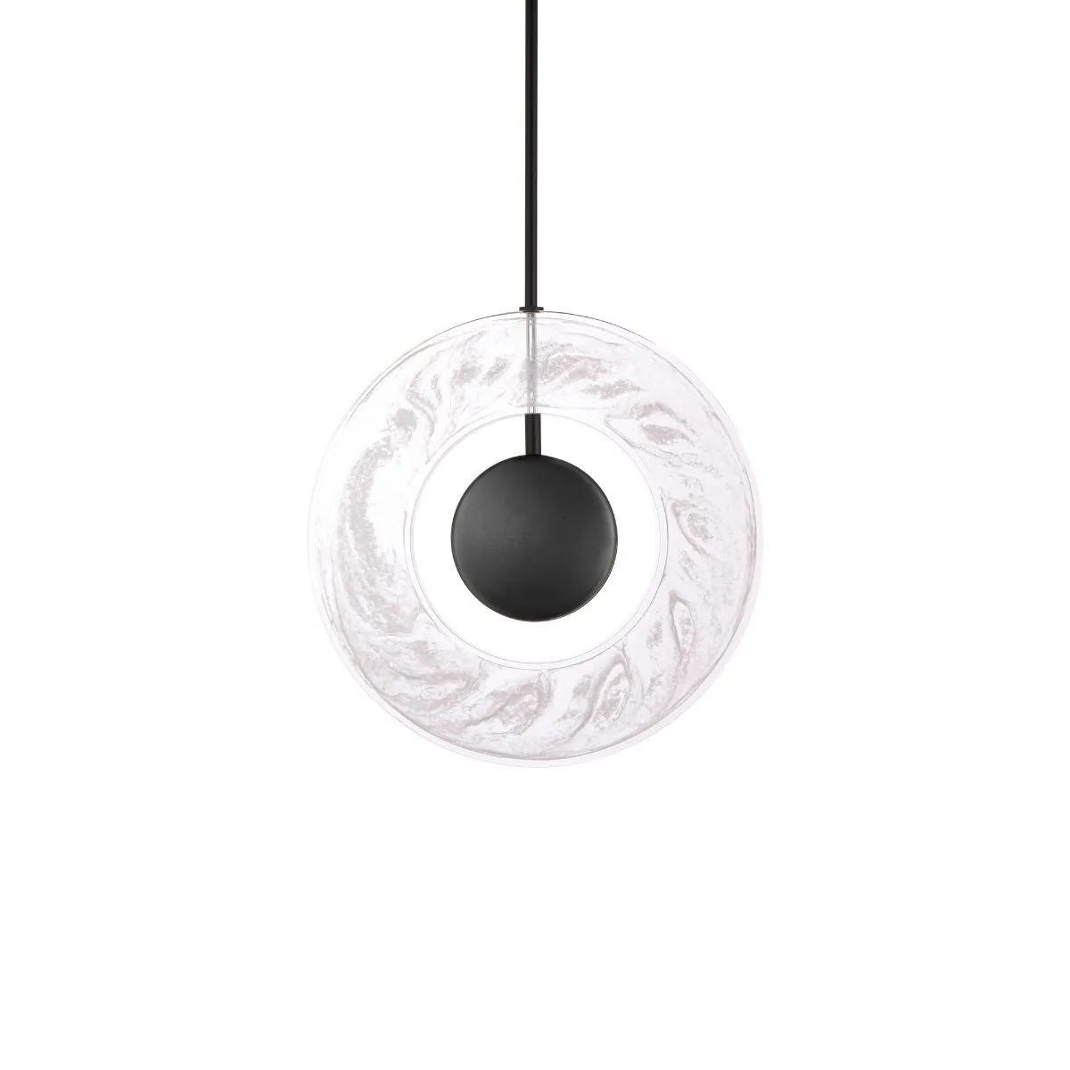 Cymbal 14 in. LED Pendant Light Black finish