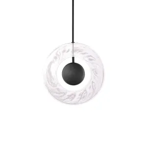 Cymbal 14 in. LED Pendant Light Black finish