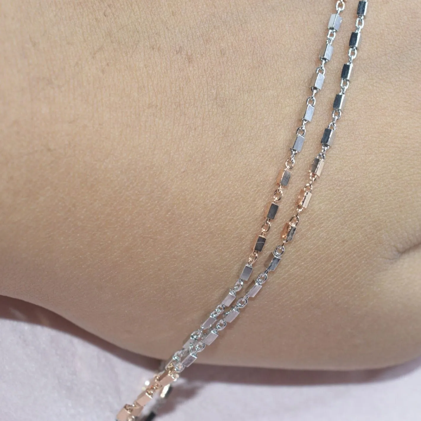 Dainty Cubic Elegance Anklets