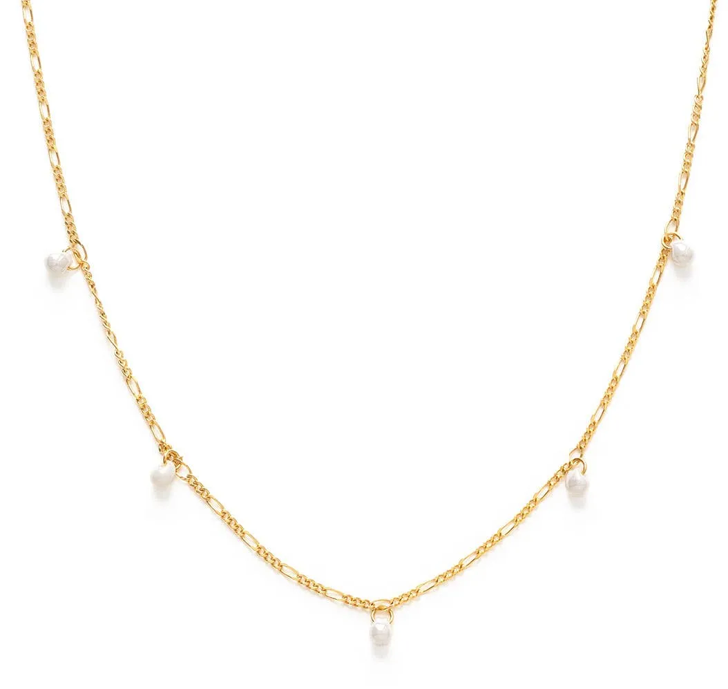 Five Graces Pearl Necklace Gold