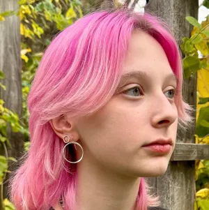 Flattened Hoop Earrings in Three Sizes