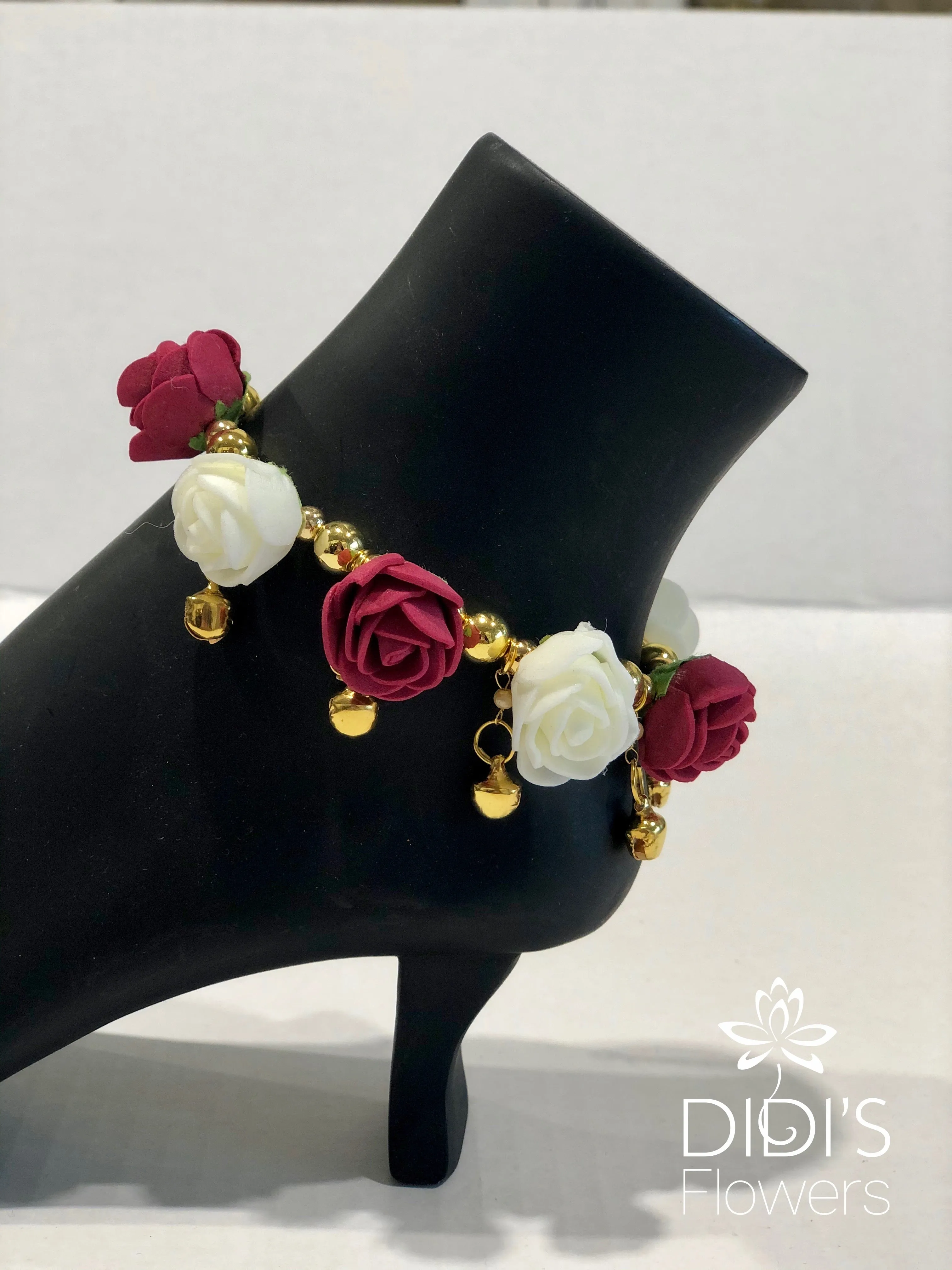 Floral Set - Tikka, Earrings, Hand Pieces & Anklets