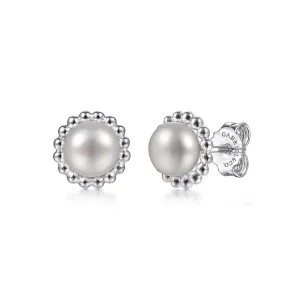 Gabriel & Co. Bujukan Pearl Stud Earrings