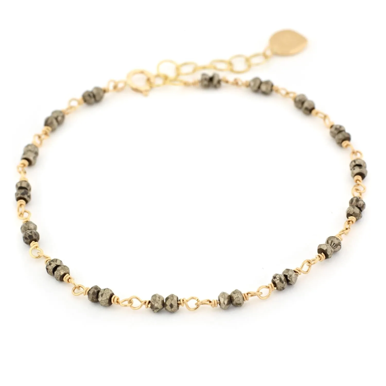 Gold Tied Pyrite Bracelet