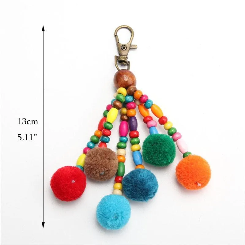 Handmade Pompom Keychain