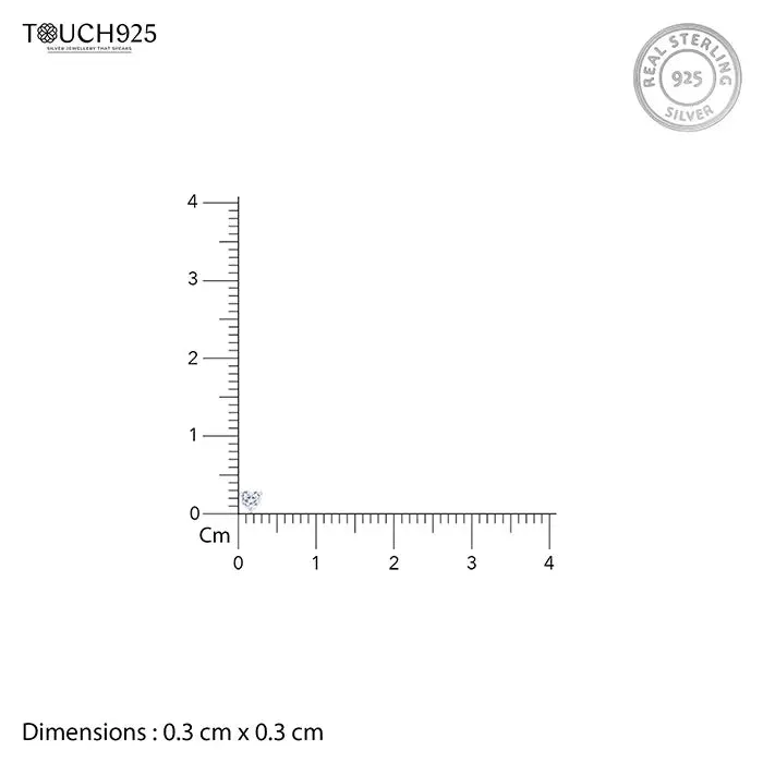Heart Single Stone Studs