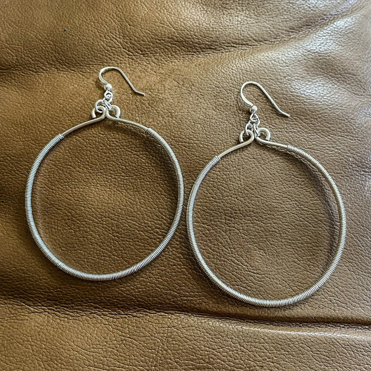 Hoop Earrings Wrapped with Wire (click for colors & sizes) #102