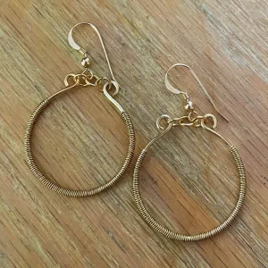 Hoop Earrings Wrapped with Wire (click for colors & sizes) #102