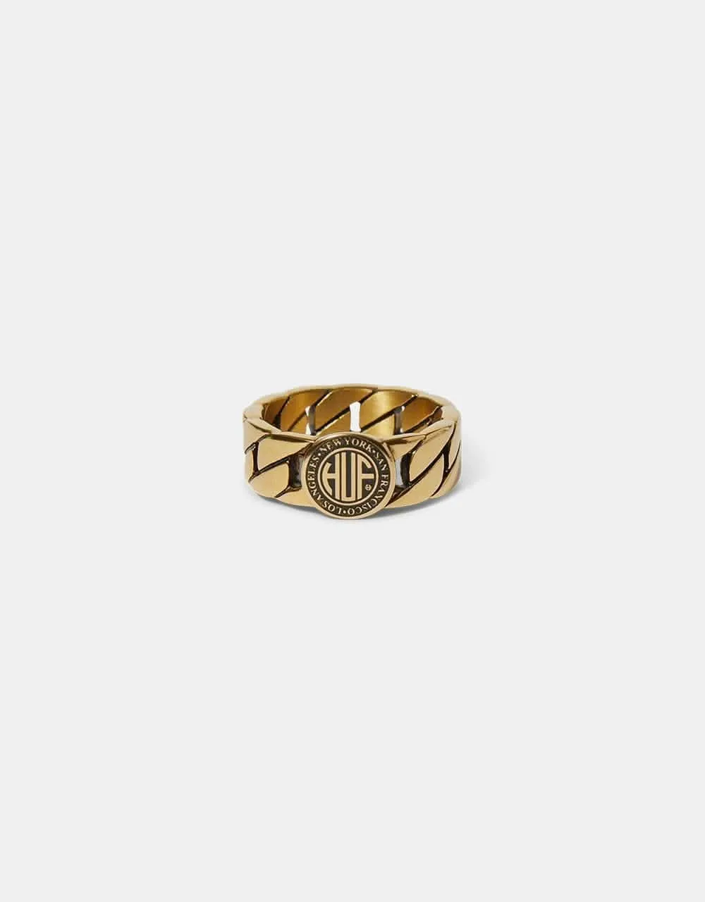 HUF Regional Cuban Link Ring - Gold