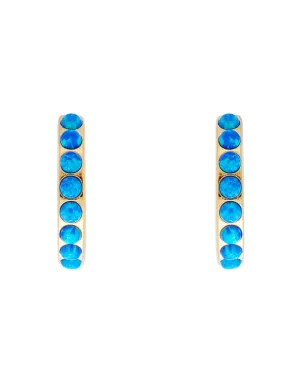 Indigo Opal Midi Hoops