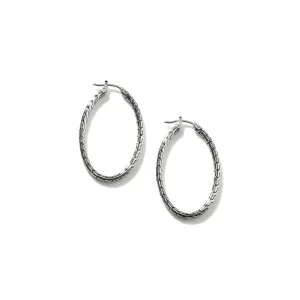 John Hardy Classic Chain Sterling Silver Hoop Earrings