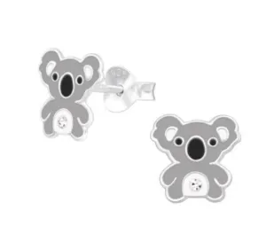 Koala Silver Stud Earrings - Handcrafted with Sterling Silver for a Sophisticated Look