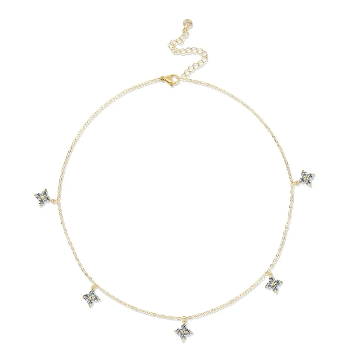 Kyerlyn Simple Diamond Choker Necklaces