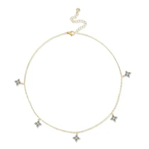 Kyerlyn Simple Diamond Choker Necklaces