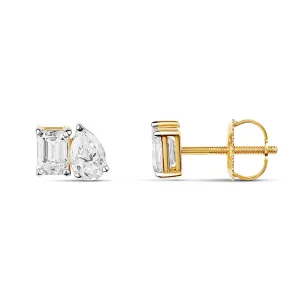 Lab Diamond Toi-et-Moi Diamond Studs