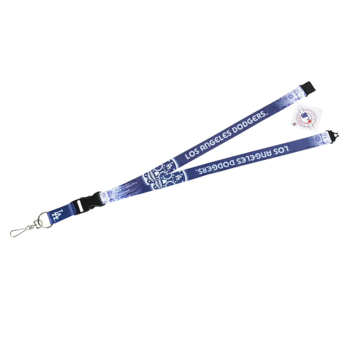 LOS ANGELES DODGERS LANYARD CROSSOVER SUGAR SKULL