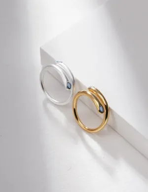 Minimalist Line Sapphire Ring