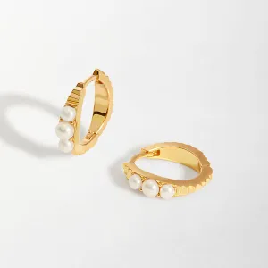 Mirage Pearl Hoop Earrings