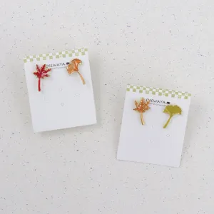 Momiji and Ginkgo Asymmetric Studs