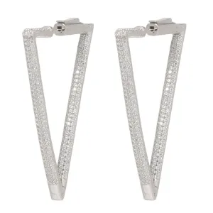 Nickho Rey Bermuda Earrings White Gold Vermeil